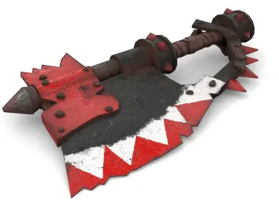 Orc Battle Axe 2 Low-poly 3D model