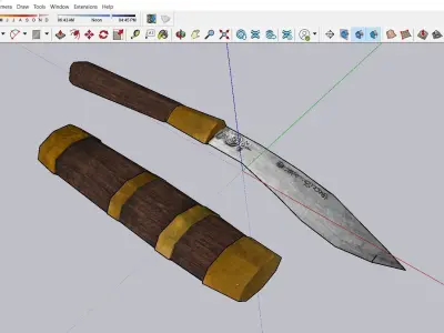 Antique knife 3D model