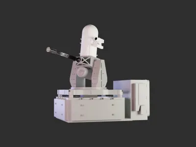 Phalanx rocket launcher Low-poly 3D model