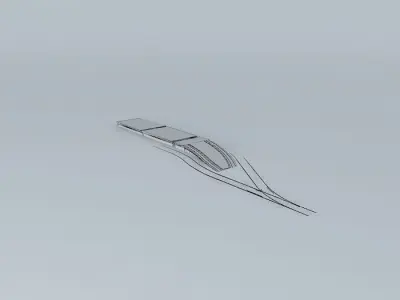 Eco Rail Curved Platform Dummy Old Steam Days Free 3D model