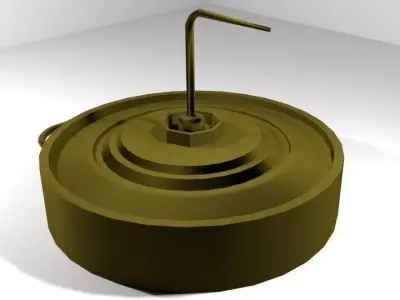 Landmine Anti-Vehicle Blast Mine 3D model
