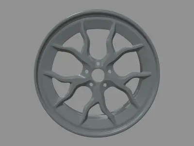 Rim Car Custom 01 Low-poly 3D model