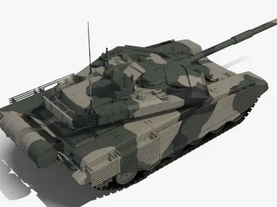 T-90 MS Regular Clean Low-poly 3D model