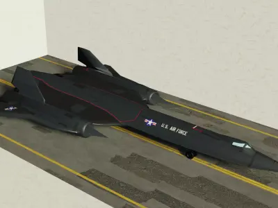 Lockheed SR-71 Blackbird Low-poly 3D model
