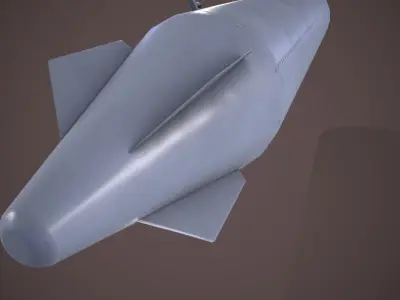Aircraft External Fuel Tank Low-poly 3D model