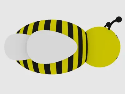 Cartoon Bee 3D Model Low-poly 3D model