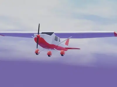 cessna 152 Free low-poly 3D model