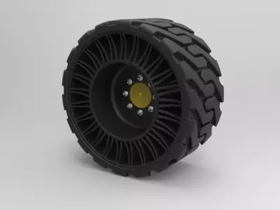 Twheel from Front loader 3D model