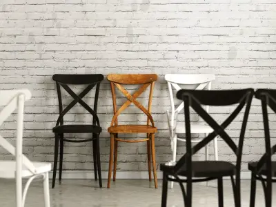 Chair three wooden chairs Free 3D model