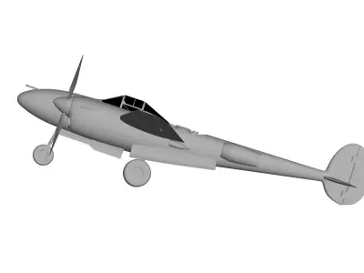 Lockheed P-38 Lightning 3D model