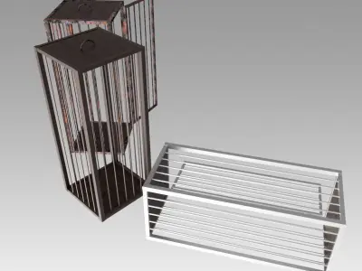 Medieval cages 3D model