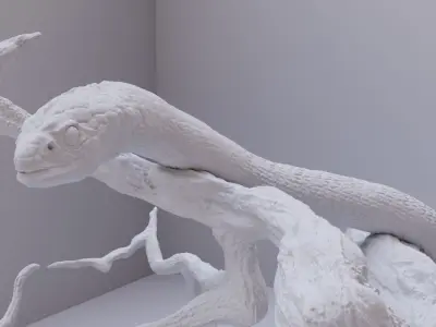 Snake on branch 3D model
