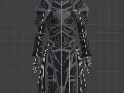 Black Knight Low-poly 3D model