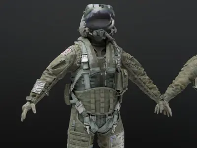 FLIGHT SUIT Fighter Pilot 3D model