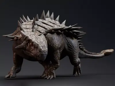 Dinosaur Ankylosaurus Real Dinosaur Series - 101 Animations Low-poly 3D model