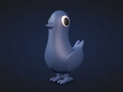 Bird - Toy Low-poly 3D model