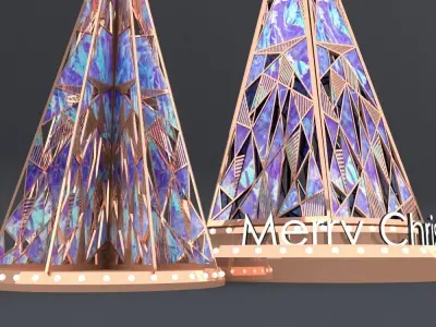 christmas trees 2 3D model