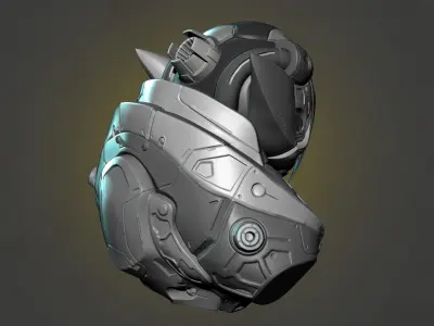 Mecha Head 3D print model purchase
