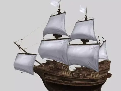 Sailing warship 3D model