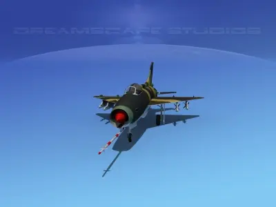 MIG-21 Fishbed V07 3D model