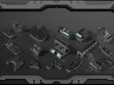 kitbash hard surface pack automatic num3 3D model