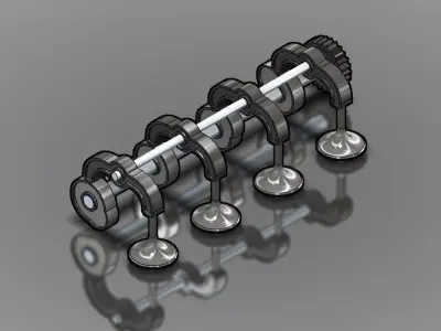 Rocker Arm System For Working Of Valve Free 3D model