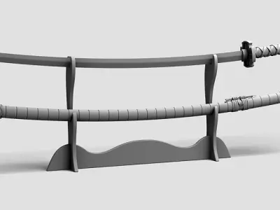 Japanese Katana Collection 3D model