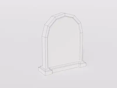 Graveyard Tombs and Tombstones Low-Poly 3d models Low-poly 3D model