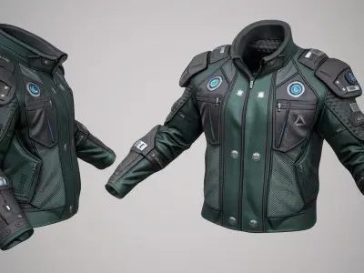 Sci-Fi Jacket P02 Low-poly 3D model
