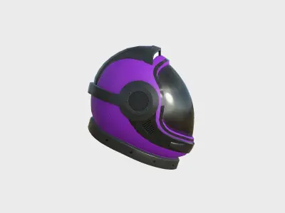 Astronaut Helmet B06 Black Purple - Character Design Fashion Low-poly 3D model