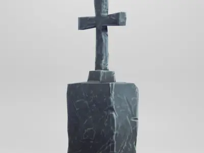 Stylized Memorial Low-poly 3D model