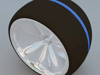 Futuristic Wheel Concept MAX 2011 3D model