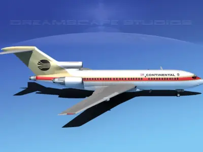 Boeing 727-100 Continental 1 3D model