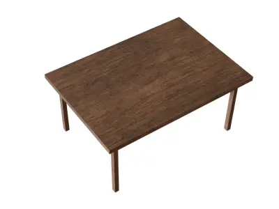 Table and chair Free low-poly 3D model purchase