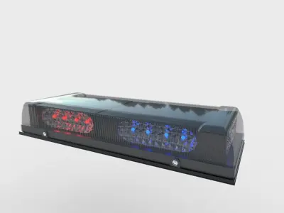 The Whelen Police mini LightBar LED Responder Low-poly 3D model