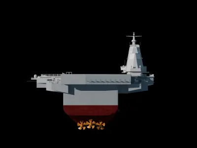Chinese People Liberation Army Navy Type 003 Aircraft Carrier 3D model