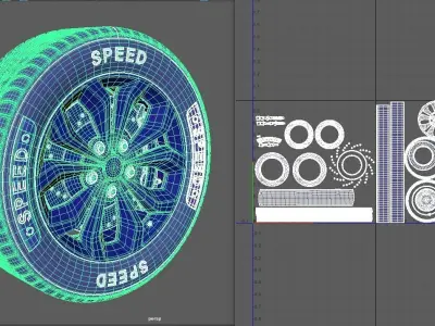 Vehicle Rubber Tire 3D model