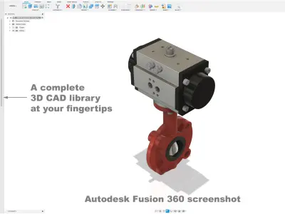 DIN-EN Butterfly Valves - Lug Type - Red 3D model