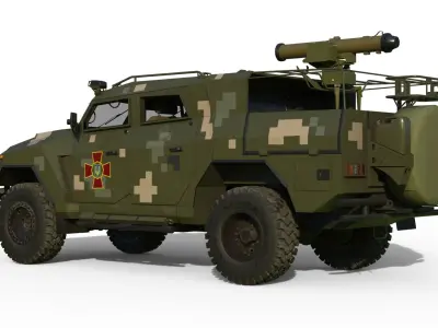 Novator light armored vehicle Stugna P 3D model