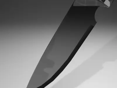 Polished Knife Free low-poly 3D model