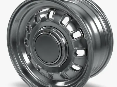 Legendary Wheel Co GT8 Wheel Silver 3D model