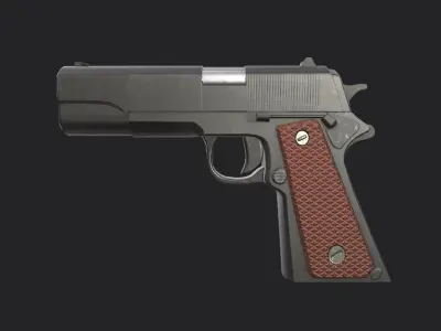 Pistol M1911 - Asset Weapon Free low-poly 3D model