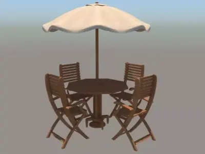 Umbrella Table 3D model