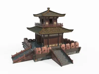 Attic of Asian Ancient Architecture 3D model