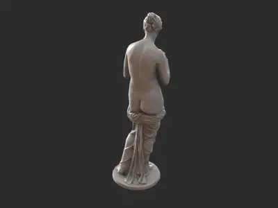 Psyche Statue - Marble Low-poly 3D model