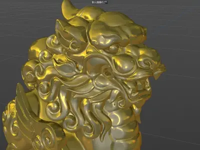 China Unicorn Ancient Mythical Animals 3D model