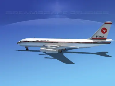 Boeing 707 Bangladesh Airlines 3D model