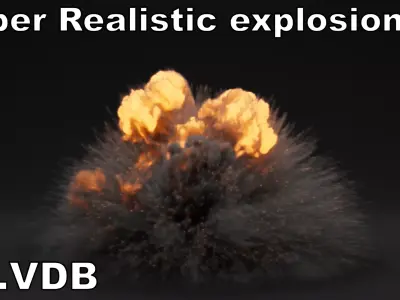 Super Realistic Explosion 2 - vdb animated 3D model