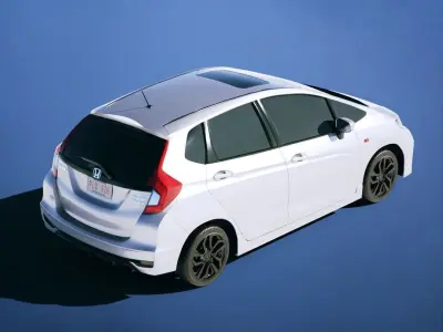 Honda Fit 2018 Low-poly 3D model