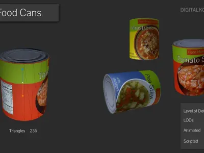 Tinned Food Free low-poly 3D model